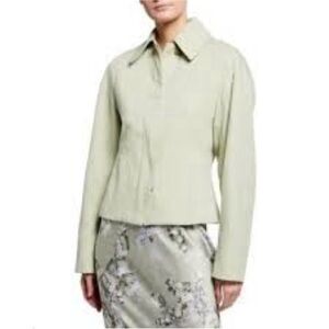 Vintage Oscar de la Renta Green Boxy Button Down Jacket